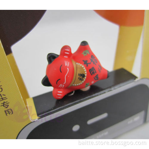luck cat earphone jack accessory gift package